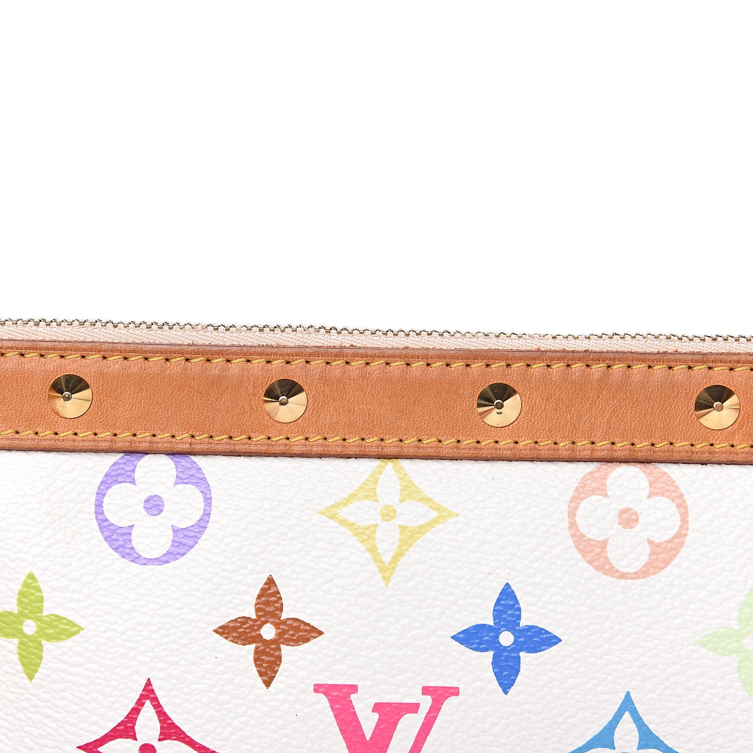 Louis Vuitton Monogram Multicolor Pochette Accessories White 10 of 10