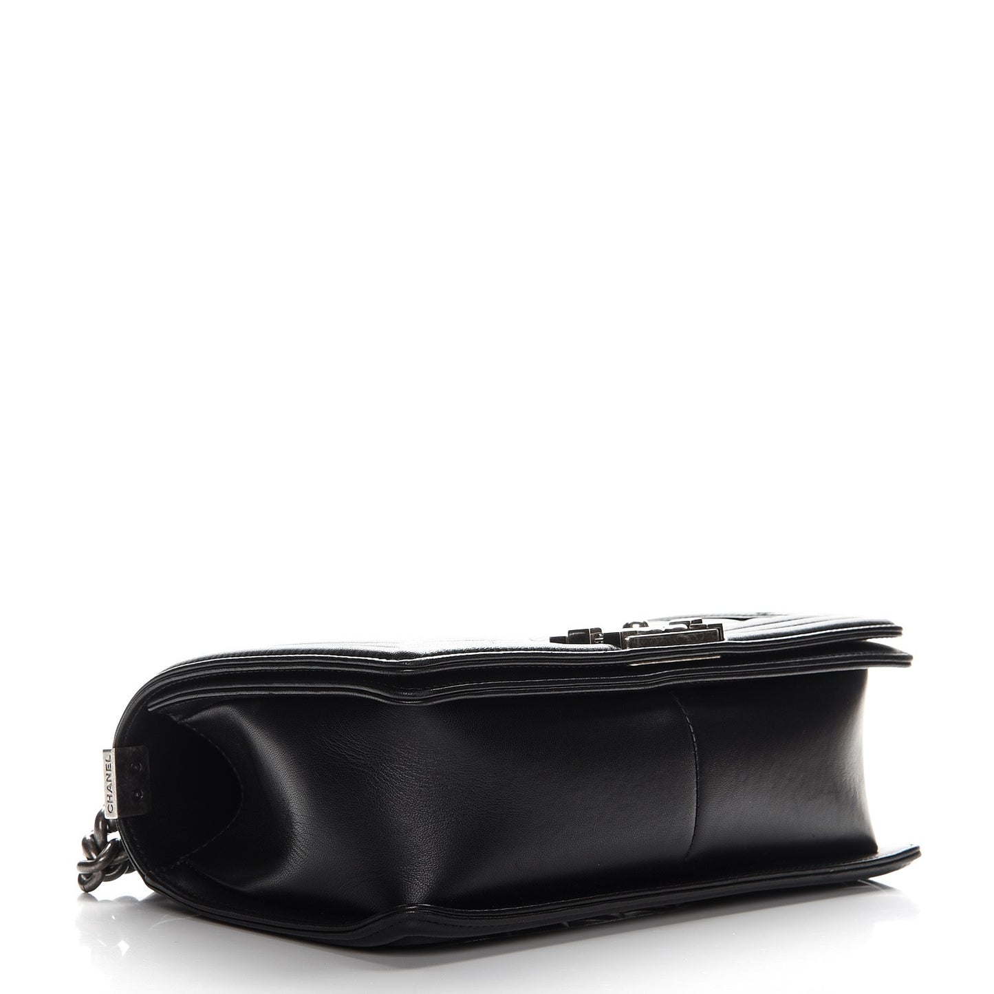 Lambskin Quilted Medium Boy Flap Black