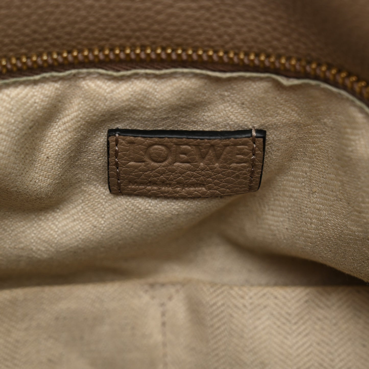 Grained Calfskin Medium Puzzle Bag Sand
