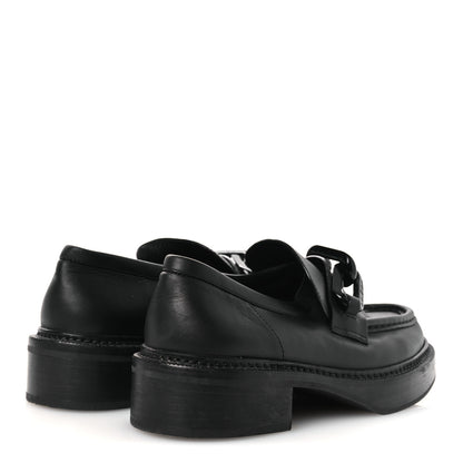 Louis Vuitton Calfskin Oversized Chain Academy Loafers 39 Black 5 of 14