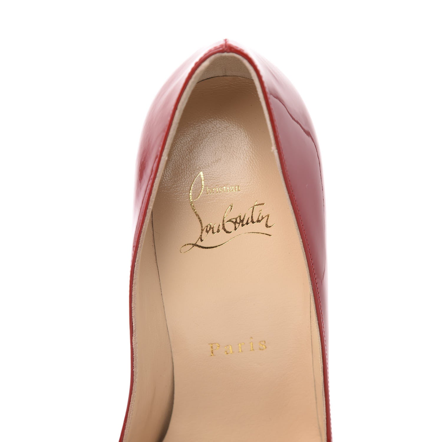 Christian Louboutin Patent Breche 100 Pumps 37.5 Flamenco 6 of 8