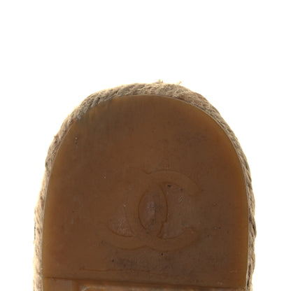 Chanel Lambskin CC Espadrilles 38 Navy Black 22 of 27