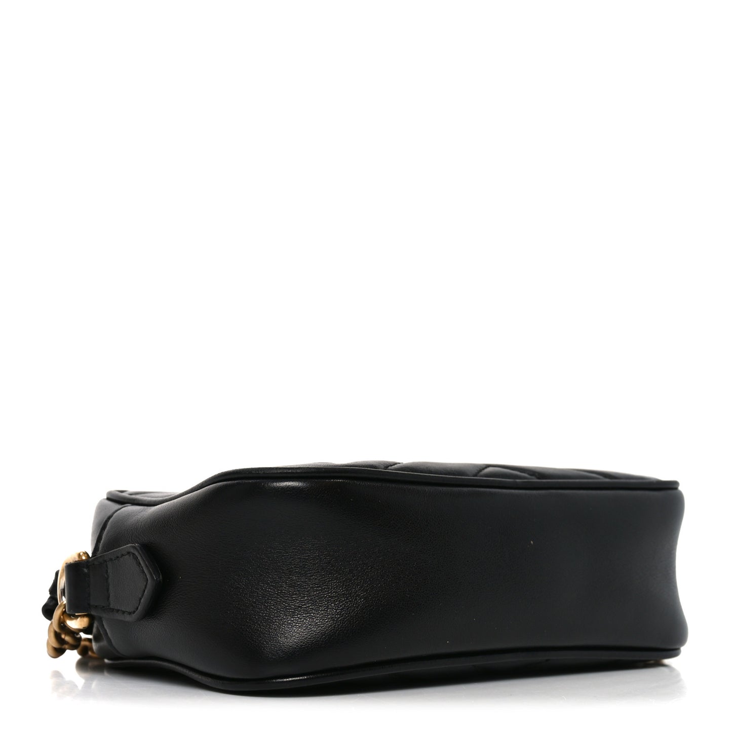 Calfskin Matelasse Mini GG Marmont Chain Shoulder Bag Black