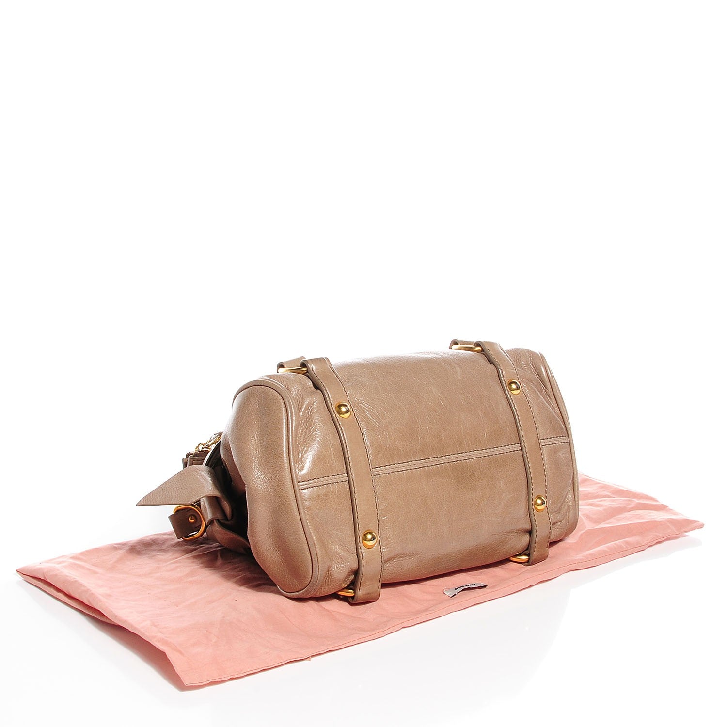 Miu Miu Vitello Lux Mini Bow Bag Cammeo 4 of 8
