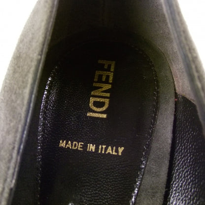 Fendi Suede Crocodile Platform Mary Janes 39 Gray 6 of 6