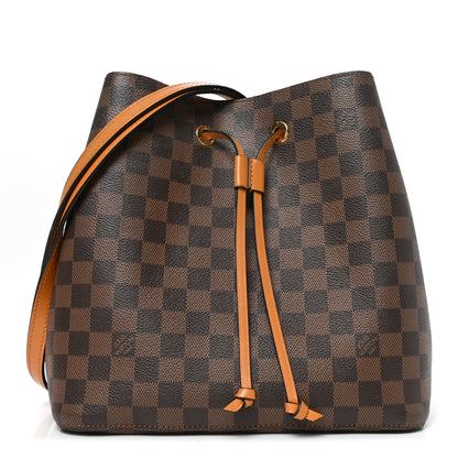 Louis Vuitton Damier Ebene Neonoe MM Safran 1 of 10