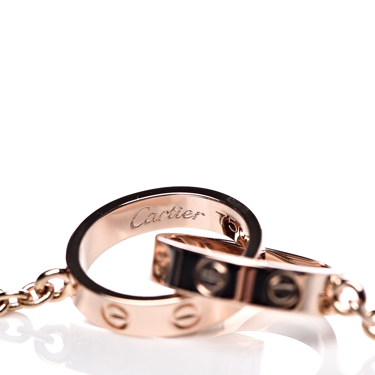 18K Pink Gold Interlocking LOVE Necklace