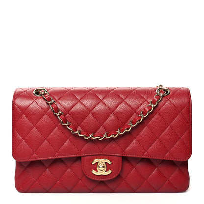Chanel Caviar Quilted Medium Double Flap Dark Red 1 of 9