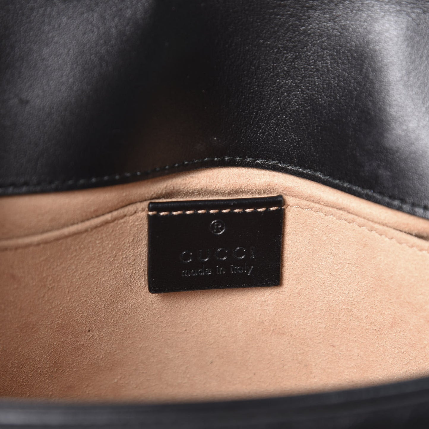 Calfskin Matelasse Mini GG Marmont Shoulder Bag Black