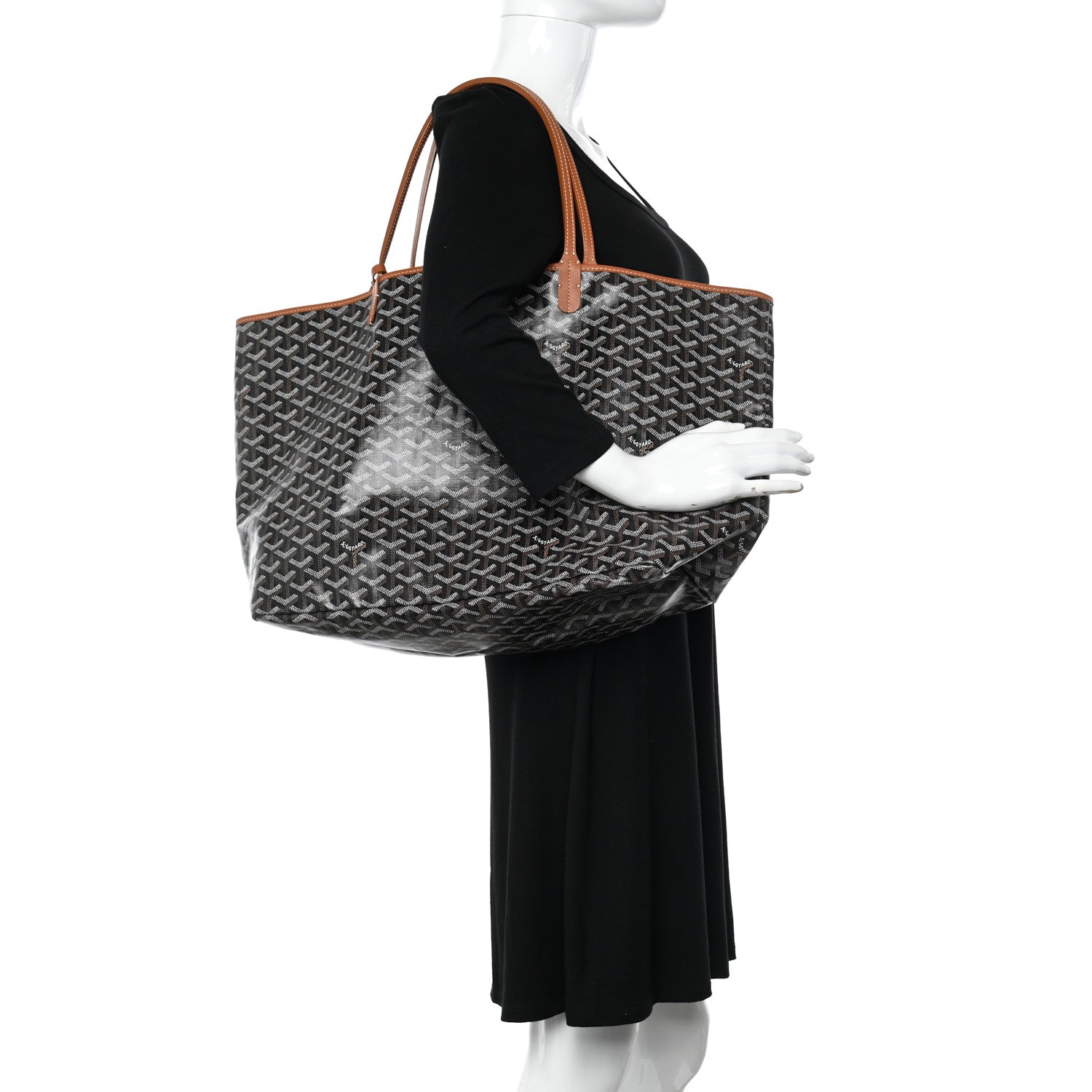 Goyard Goyardine Saint Louis GM Black Gold 2 of 8