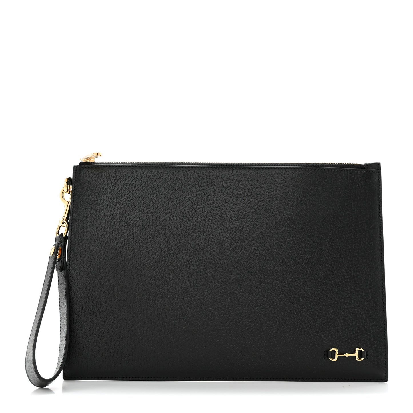 Calfskin Horsebit 1955 Wristlet Pouch Black