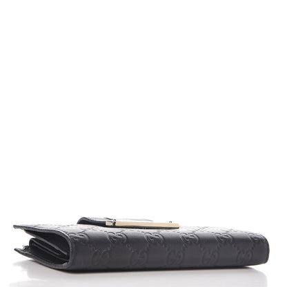Gucci Guccissima Ladies Web Long Wallet Black 4 of 10