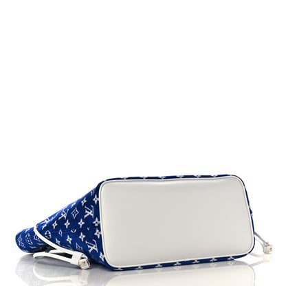 Louis Vuitton Jacquard Velvet Monogram LV Match Neverfull MM Bleu 5 of 9
