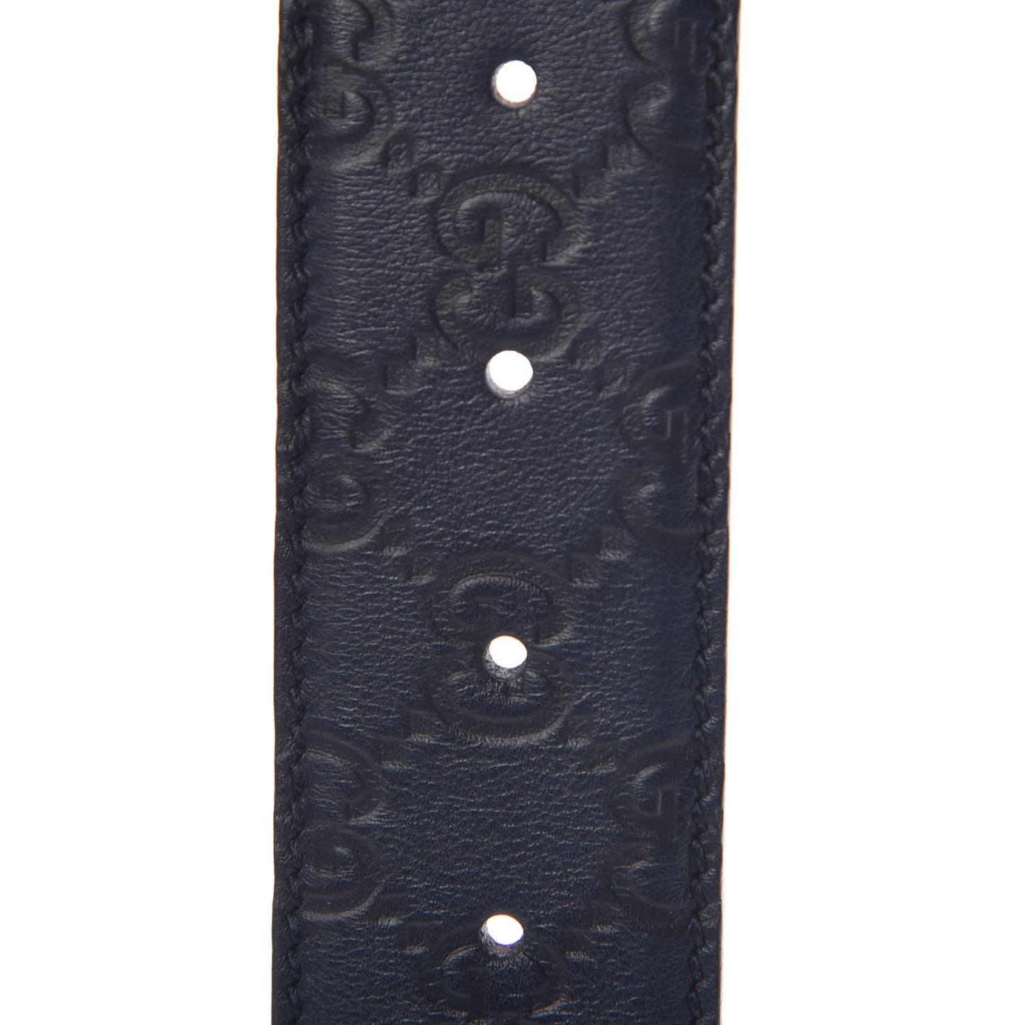 Guccissima Interlocking G Belt 100 40 Navy