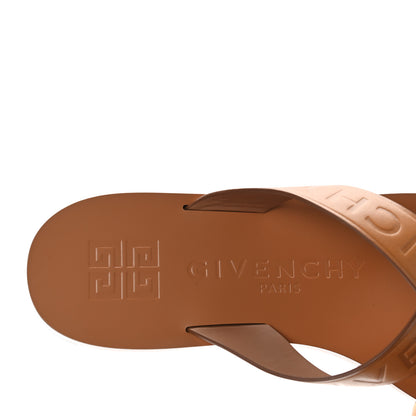 Givenchy Calfskin Logo Strap Sandals 38 Brown 7 of 8