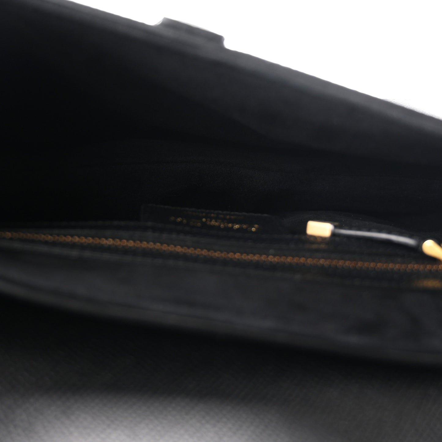 Grained Calfskin Saddle Bag With Strap Black