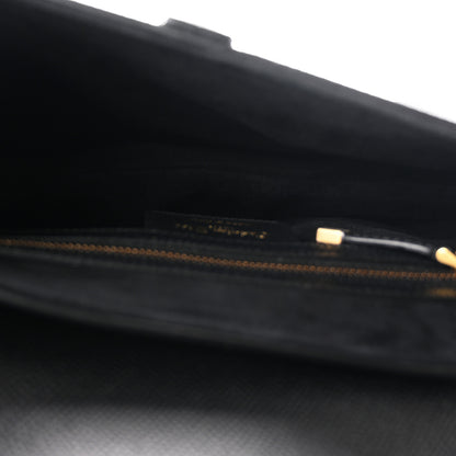 Christian Dior Grained Calfskin Saddle Bag With Strap Black 4 of 10