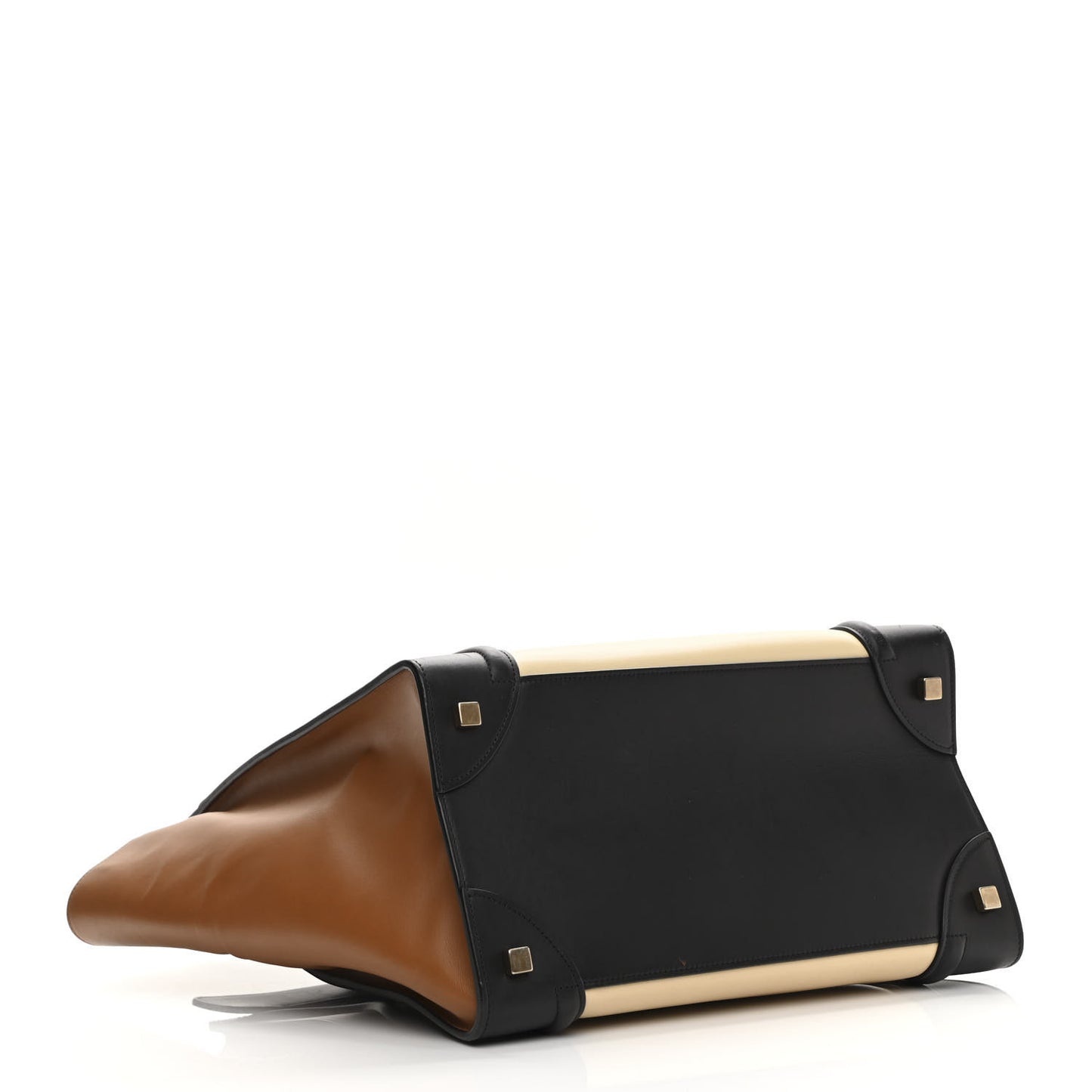 Satin Calfskin Mini Tri-Color Luggage Seashell