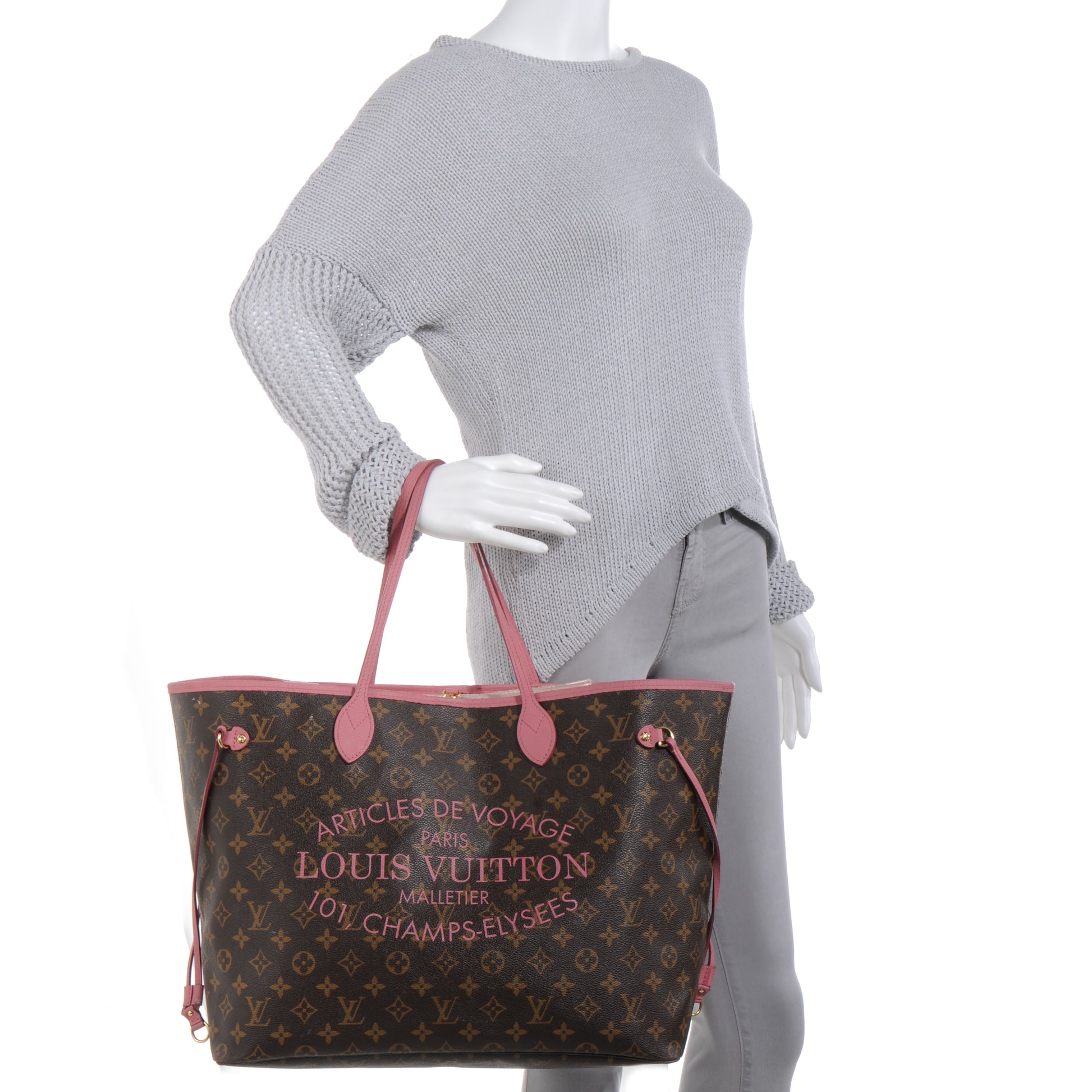 Louis Vuitton Monogram Articles de Voyage Ikat Neverfull GM Rose Velours 2 of 7