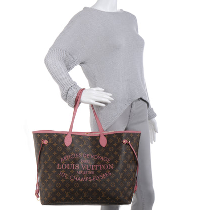 Louis Vuitton Monogram Articles de Voyage Ikat Neverfull GM Rose Velours 2 of 7