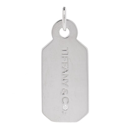 Tiffany Sterling Silver Diamond Price Tag Charm 1 of 4