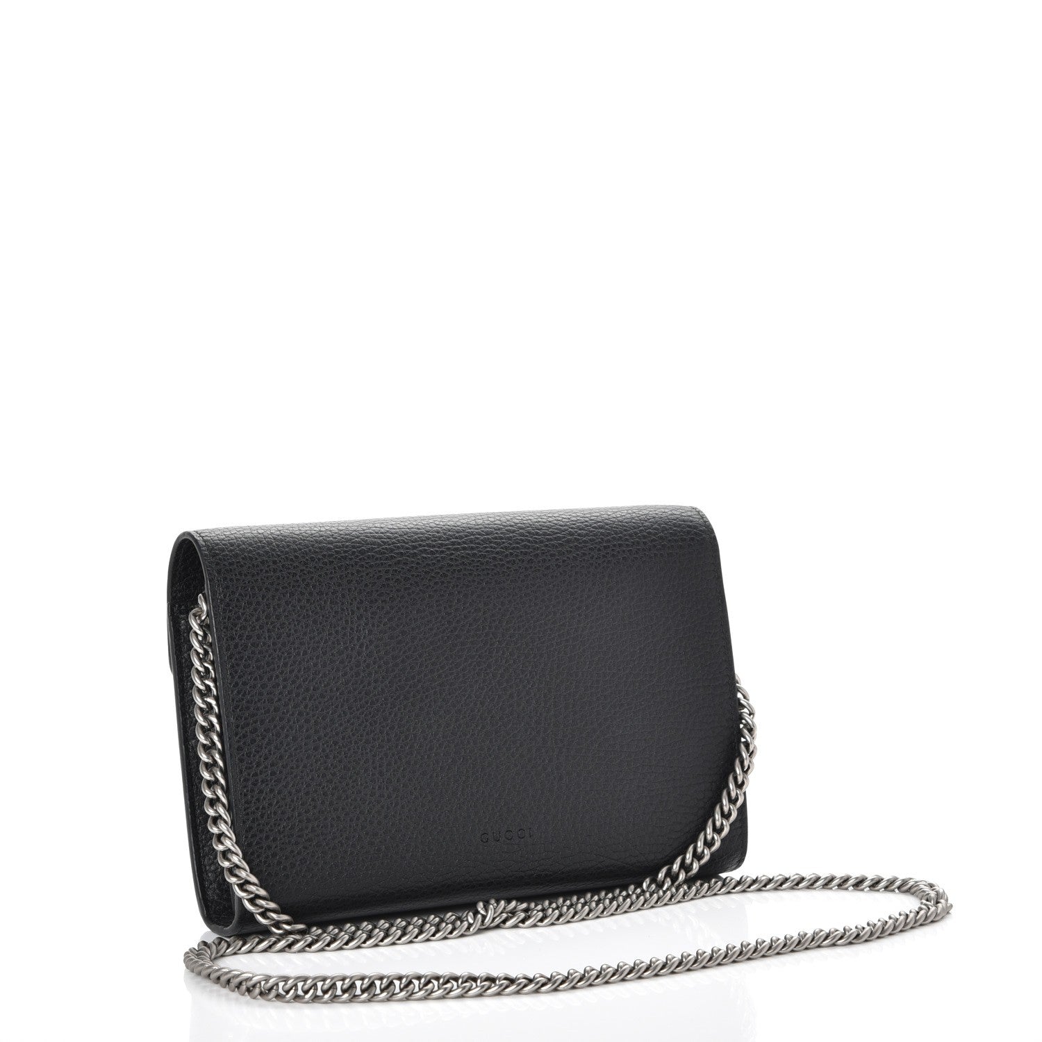 Gucci Calfskin Mini Dionysus Chain Wallet Black 3 of 8