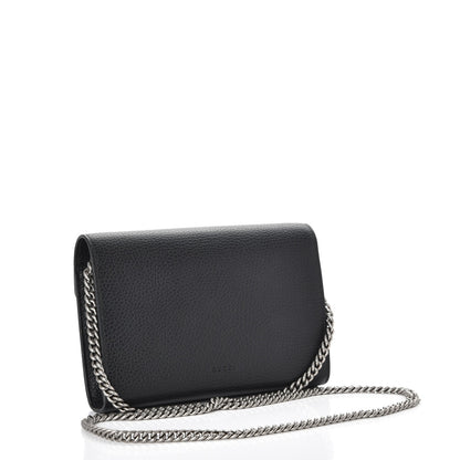 Gucci Calfskin Mini Dionysus Chain Wallet Black 3 of 8
