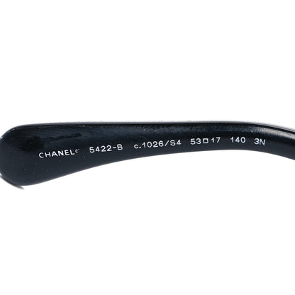 Chanel Acetate Strass Square Sunglasses 5422-B-A Black White 5 of 8