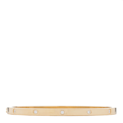 Cartier 18K Yellow Gold 10 Diamond Small LOVE Bracelet 16 2 of 5