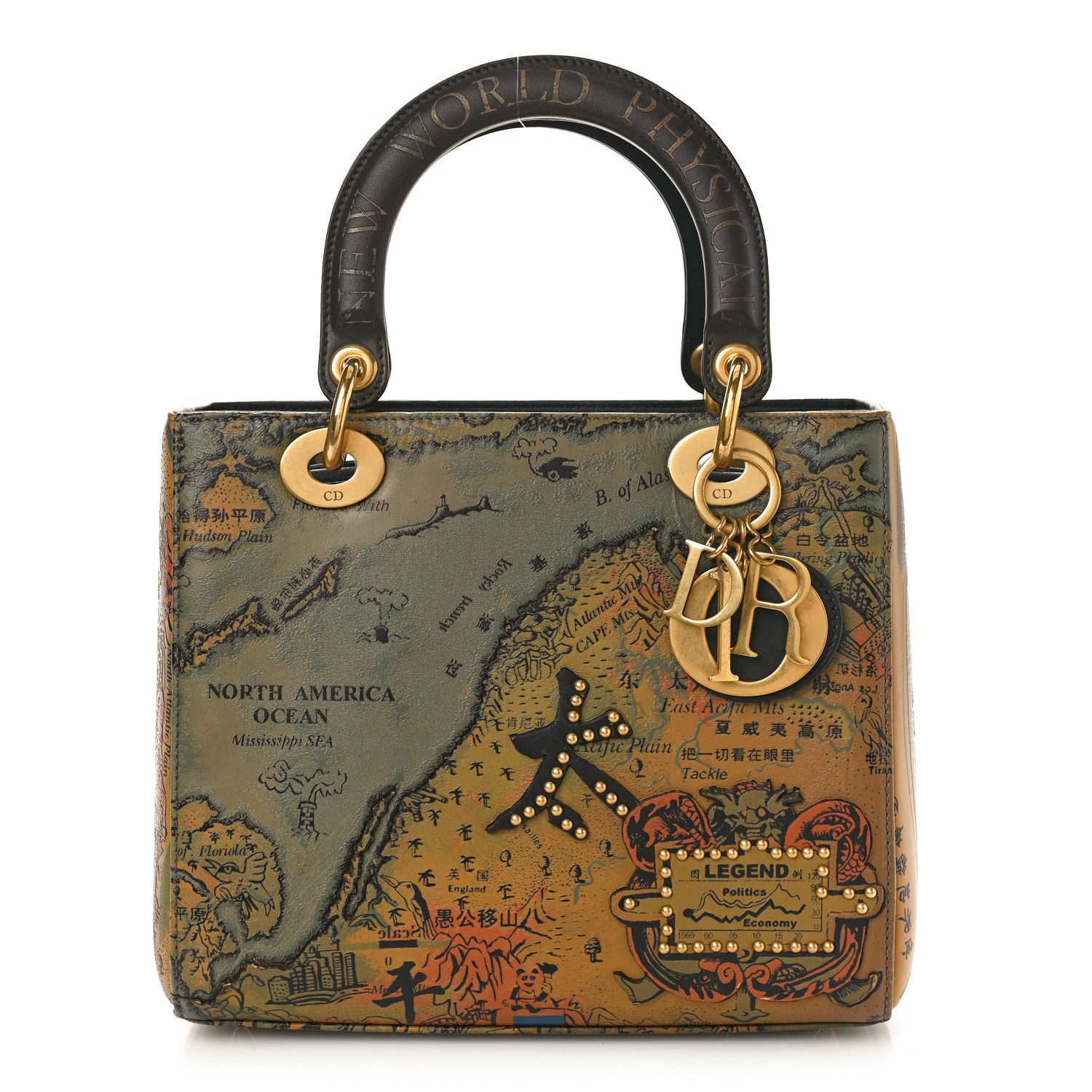 Christian Dior Calfskin Embroidered Medium Hong Hao Lady Dior Art 1 of 9