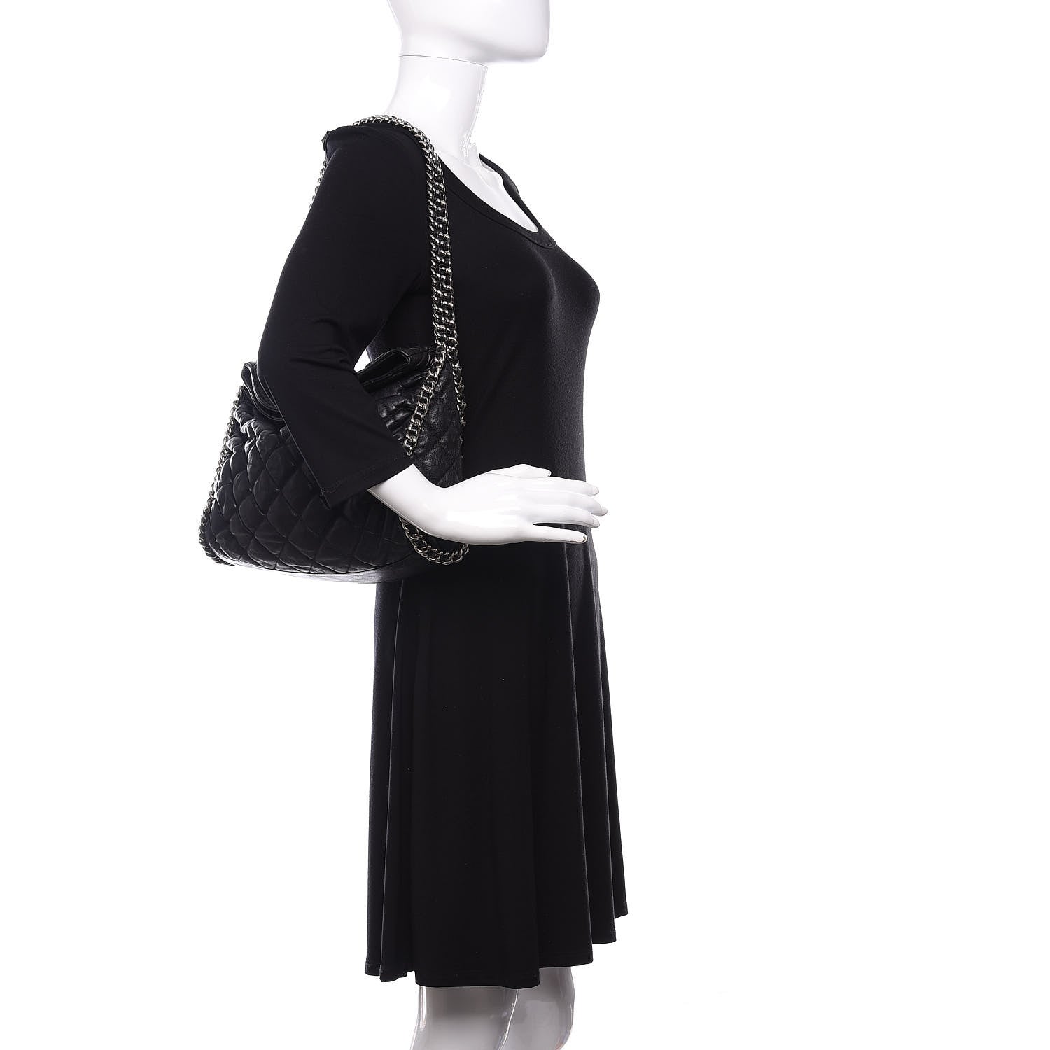 Chanel Washed Lambskin Chain Around Hobo Black 2 of 16
