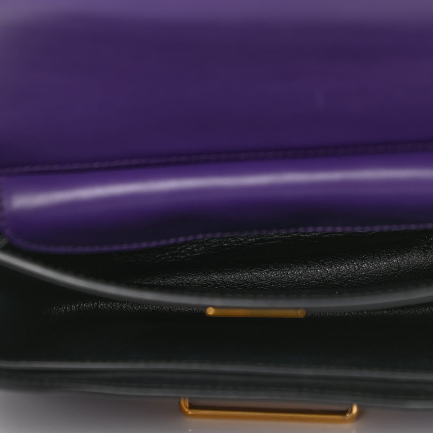 City Calfskin Saffiano Cahier Bag Purple Black