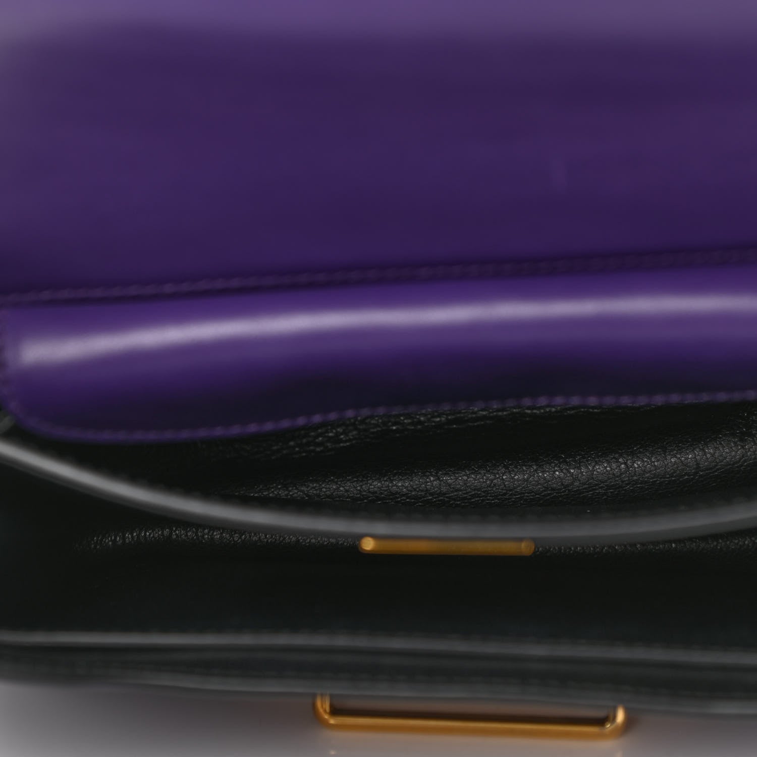 Prada City Calfskin Saffiano Cahier Bag Purple Black 5 of 10