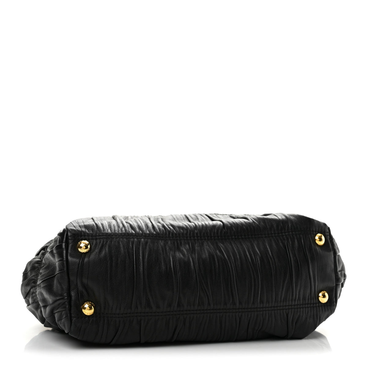 Prada Nappa Dressy Gaufre Framed Tote Black 3 of 13