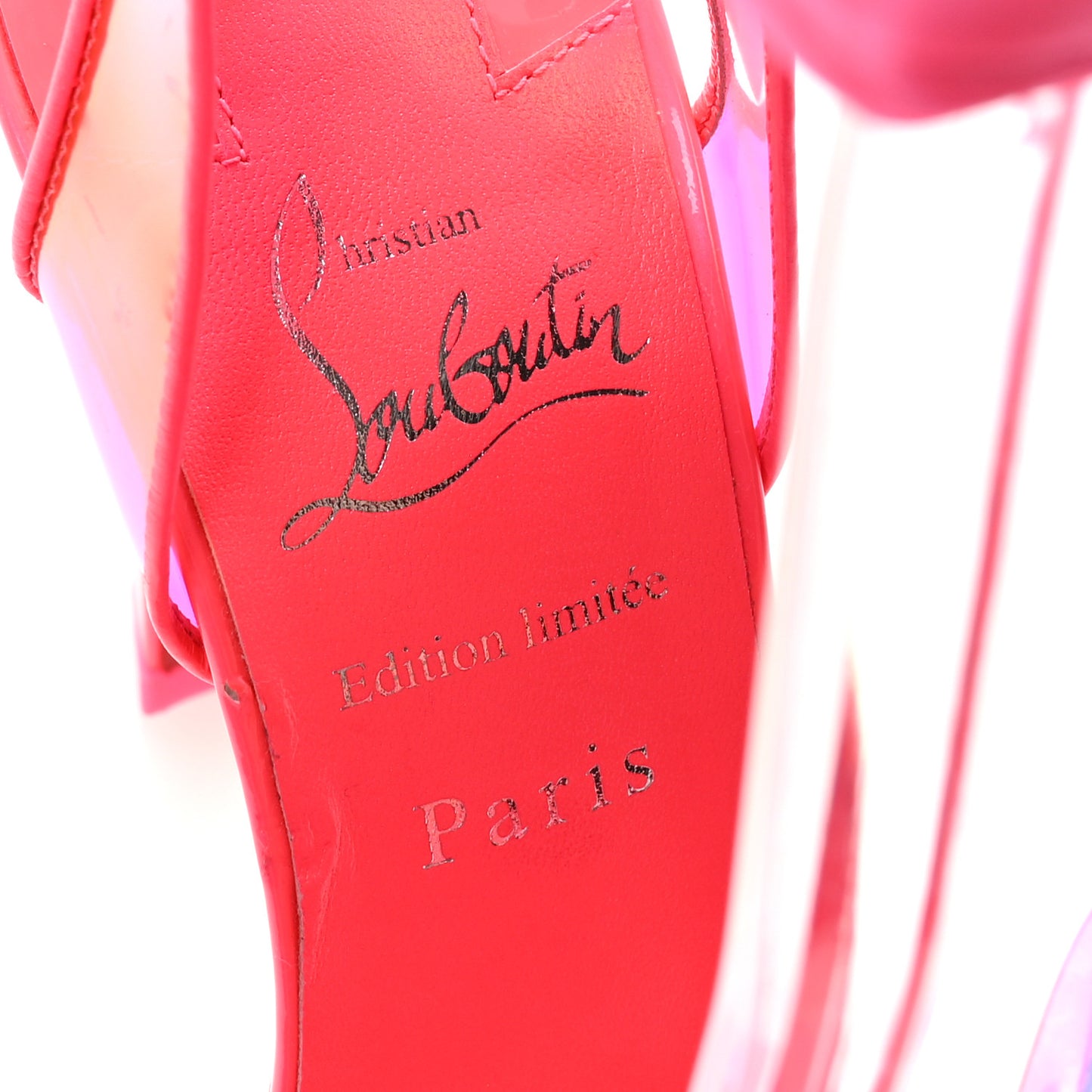 PVC Crystal Flower Sandals 38.5 Fluo Pink