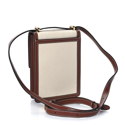 Burberry Canvas Calfskin TB Robin Bag Natural 2 of 9