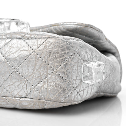 Chanel Calfskin Ice Cube On the Rocks Medium Flap Silver 9 of 15
