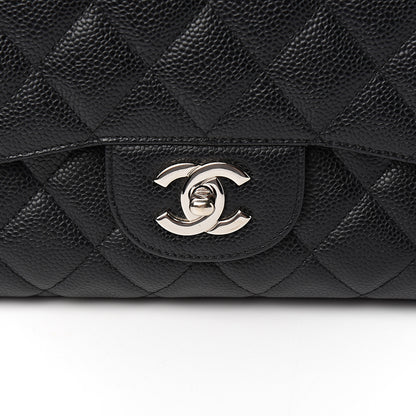 Chanel Caviar Quilted Jumbo Single Flap Black 9 of 9