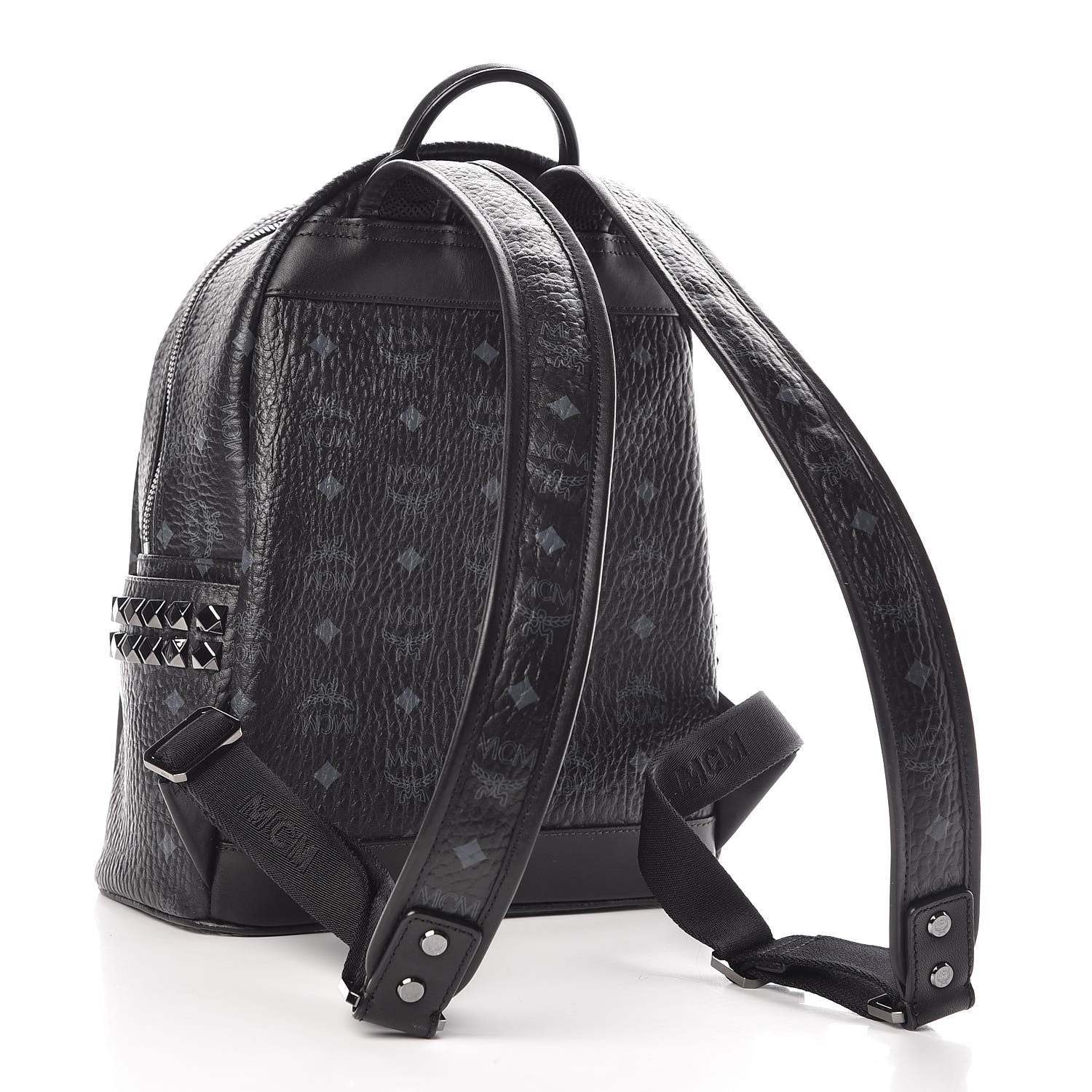 MCM Visetos Small Side Stud Backpack Black 3 of 8