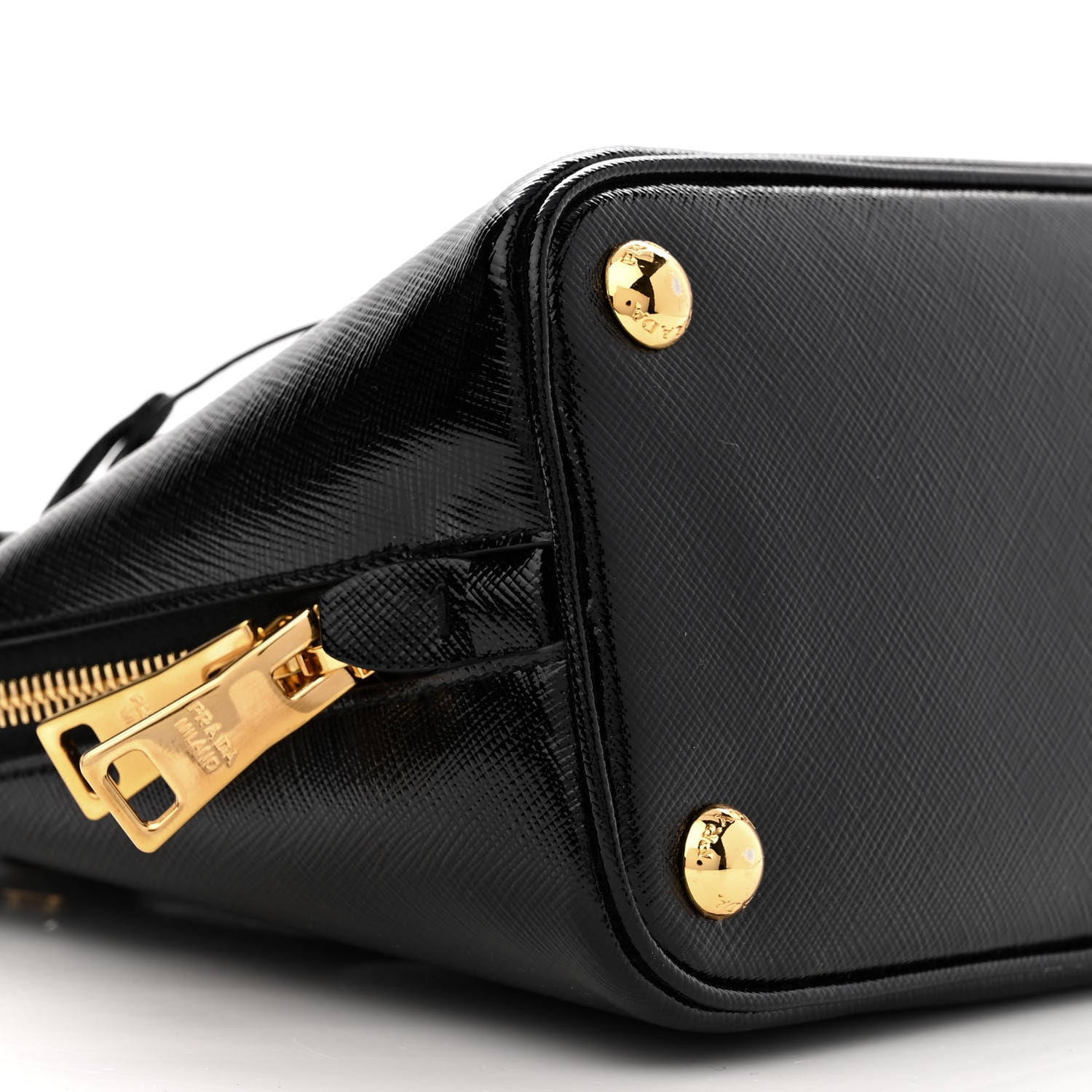 Prada Saffiano Vernice Lux Small Promenade Tote Black 9 of 10