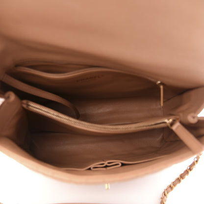 Chanel Caviar Lizard Quilted Large Coco Handle Flap Beige 6 of 13