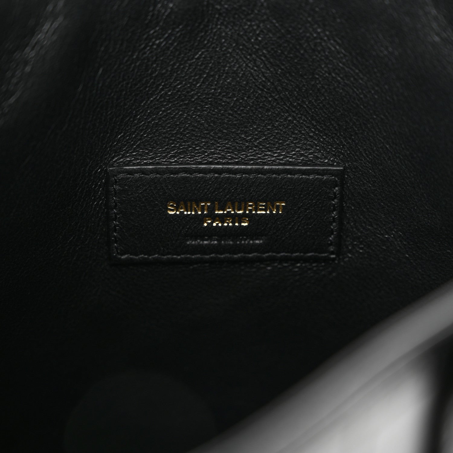 Saint Laurent Calfskin Crocodile Embossed Paris Mini Toy Shopper Tote Black 6 of 10