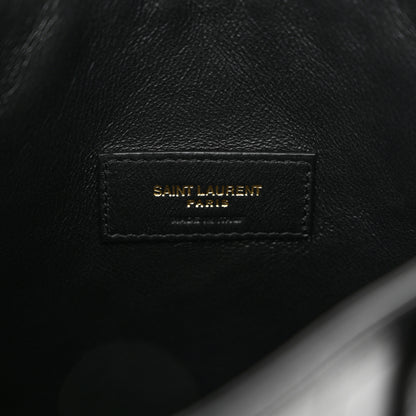 Saint Laurent Calfskin Crocodile Embossed Paris Mini Toy Shopper Tote Black 6 of 10