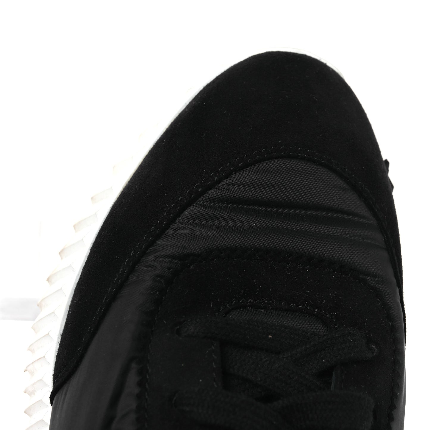 Air Mesh Suede Goatskin Bouncing Sneakers 37.5 Black Orange