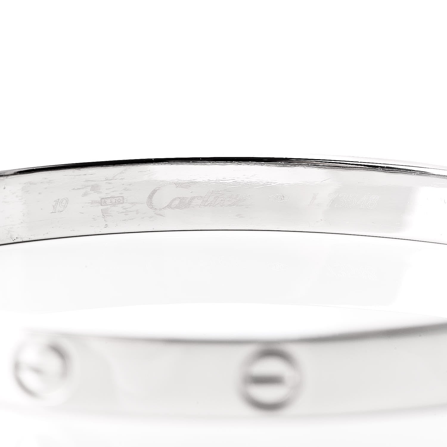 Cartier 18K White Gold LOVE Bracelet 19 5 of 5