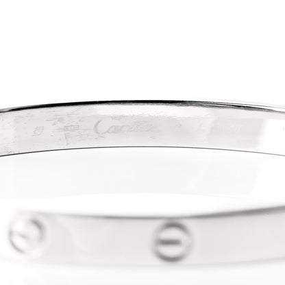 Cartier 18K White Gold LOVE Bracelet 19 5 of 5