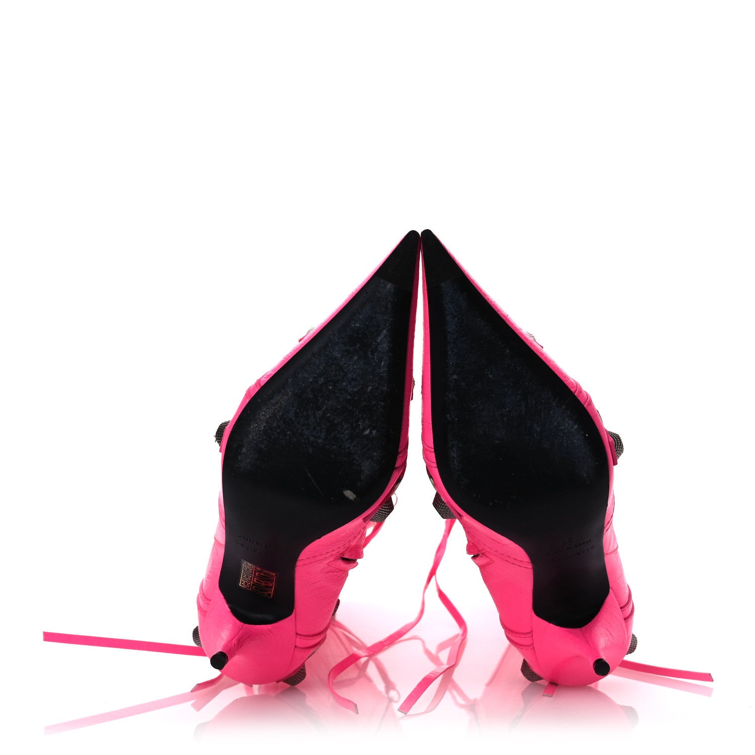 Balenciaga Agneau Arena Cagole 90mm Boots 38 Fluo Pink 7 of 15