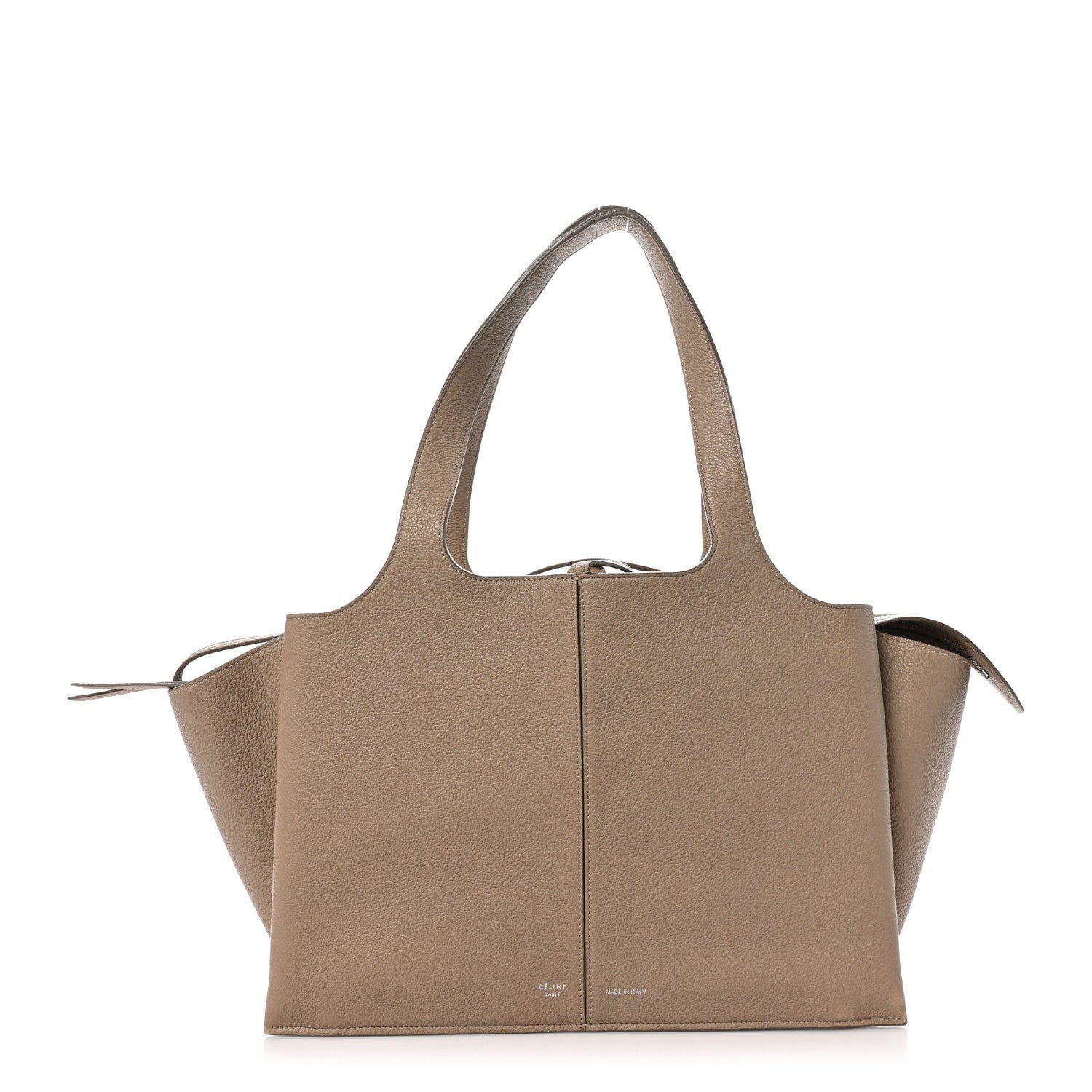 Celine Baby Grained Calfskin Medium Tri-Fold Bag Taupe 1 of 11