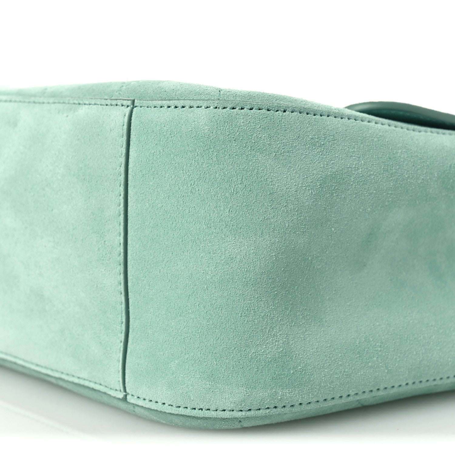 Chanel Suede Calfskin Small Souplissimo Maxi Flap Green 19 of 22