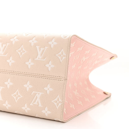 Louis Vuitton Empreinte Monogram Spring In The City Onthego MM Beige Pink Yellow 9 of 10
